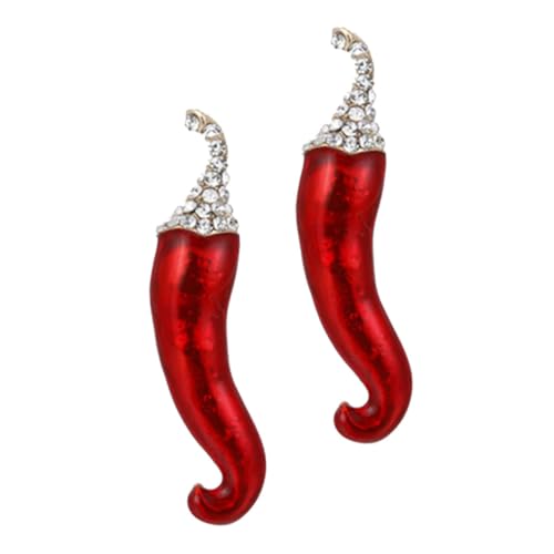 KOMBIUDA 2 Stück Chili pfeffer Emaille Broschen aus Langlebiger Legierung mit Buntem Design Vielseitige Anstecknadeln für Jacken Taschen Hüte Party accessoires und Alltagsmode von KOMBIUDA