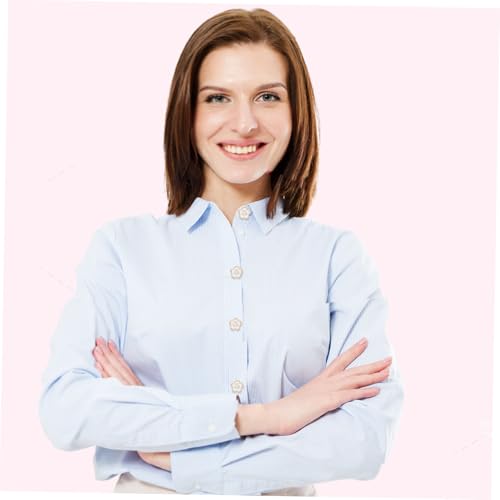 KOMBIUDA 2 Stück Damen Manschettenknöpfe Blumenform Langlebige Legierung Perlen Dekoration DIY Hemdknöpfe für Kleidungszubehör von KOMBIUDA