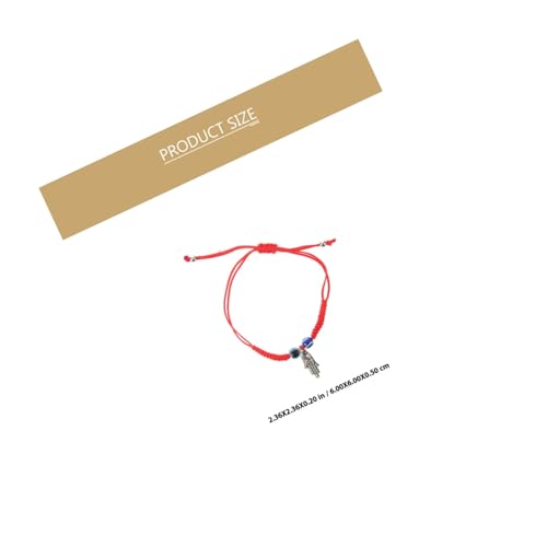 KOMBIUDA 2 Stück Einstellbares Evil Eye Armband Geflochtenes String Bracelet mit Schutzsymbol Verstellbare Schnurarmbänder für Damen und Herren Handgefertigtes Kabbalah Schmuckstück als von KOMBIUDA