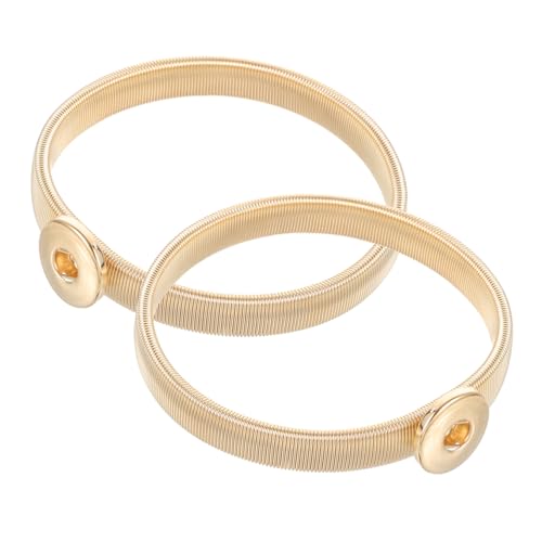 KOMBIUDA 2 Stück Elastische Metall Armbänder Herren Rustfreie Shirt Ärmel Manschetten Verstellbare Ärmelhalter für Hemd Dekoration Langlebige Armreifen für Barkeeper und Modische von KOMBIUDA