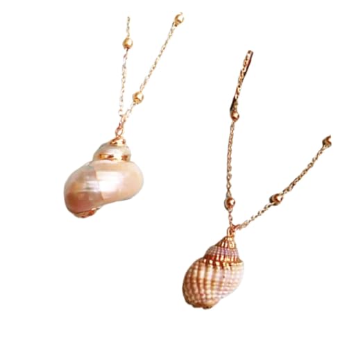 KOMBIUDA 2 Stück Elegante Muschelketten Natürliche Conch Anhänger Modische Halsketten Damen Schmuck Geschenk für Besondere Anlässe Stilvoll und Langlebig KOMBIUDA 2 Stück Elegante Muschelketten Natürliche Conch Anhänger Modische Halsketten Damen Schmuck Geschenk für Besondere Anlässe Stilvoll und Langlebig von KOMBIUDA