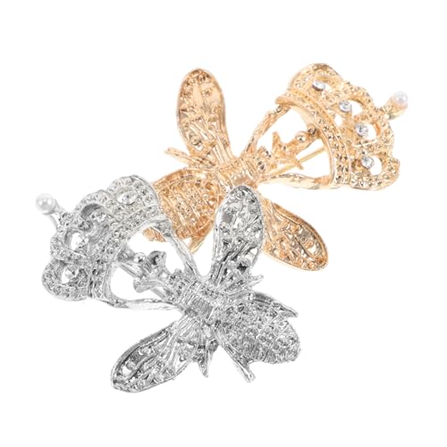 KOMBIUDA 2 Stück Funkelnde Strass Pin für Frauen Robuste Zinklegierung Brosche für Kleidung Handtasche Stilvolle Accessoires von KOMBIUDA