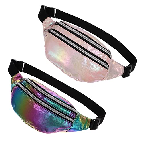 KOMBIUDA 2 Stück Glänzende Hüfttaschen Tragbare Umhängetaschen für Reisen Dekorative Bauchtaschen für Frauen für und Outdoor Aktivitäten KOMBIUDA 2 Stück Glänzende Hüfttaschen Tragbare Umhängetaschen für Reisen Dekorative Bauchtaschen für Frauen für und Outdoor Aktivitäten von KOMBIUDA