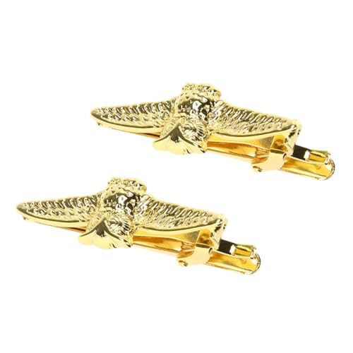 KOMBIUDA 2 Stück Goldene Krawattenklammern Herren aus Robustem Zinklegierung Business Hochzeit Formelle Anlässe Vielseitig Einsetzbar für Stilvolle Anzugaccessoires von KOMBIUDA