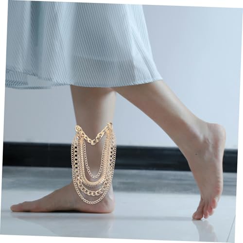 KOMBIUDA 2 Stück Goldfarbene Schuhkette Damen Fußkette mit Modischem Quasten schmuck für High Heels Eleganter Damenschmuck für Party Urlaub und Alltag Vielseitig und Stilvoll von KOMBIUDA