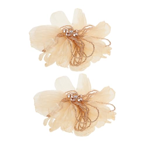 KOMBIUDA 2 Stück Große Stoffblumenbrosche Stilvolle Blumen Anstecknadeln für Damen Vielseitiges Hochzeits Bankett-accessoire Handgefertigte Blütenbroschen für Kleid und Anzug von KOMBIUDA