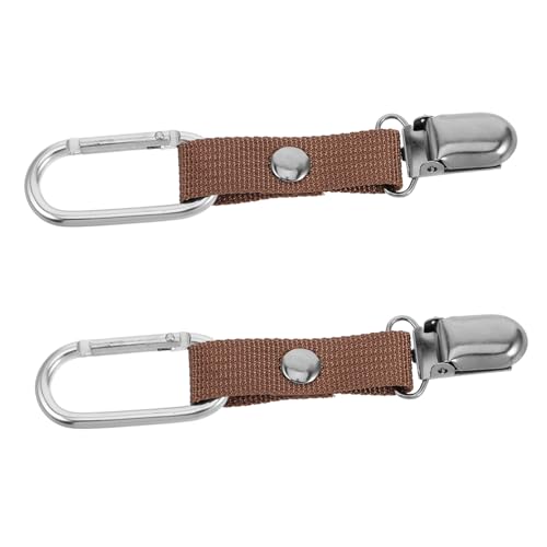 KOMBIUDA 2 Stück Hutclips aus Robustem Canvas und Zinklegierung Vielseitiger Reise Halter für Sonnenhut Schal Strohhut Outdoor Accessoire zum Aufhängen an Tasche Langlebig und Vielseitig von KOMBIUDA