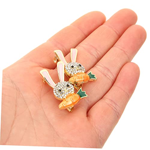 KOMBIUDA 2 Stück Kaninchen Broschen Damen Anstecknadeln aus Premiumlegierung für Kleidung Schal Rucksack Modische Langlebige Pins mit Sicherem Halt Geschenk zu Weihnachten Geburtstag von KOMBIUDA