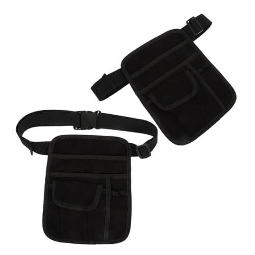 KOMBIUDA 2 Stück Kellnertaschen mit Verstellbarem Gürtel Schlanke Schürzenpouch für Restaurant und Leichte Geldbeutel mit Optimierten Taschen und Abwischbarer Oberfläche Komfortabel und von KOMBIUDA