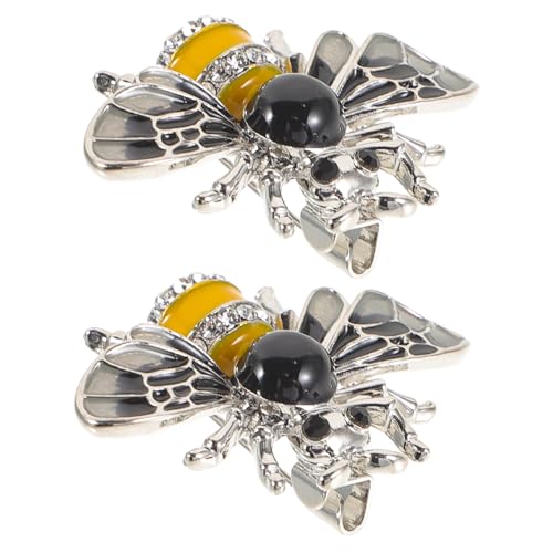 KOMBIUDA 2 Stück Kreative Bienenbroschen Retro Glänzend Langlebig Damen Anstecknadeln Modisches Accessoire für Kleidung Schals Hüte Eleganter Schmuck als Geschenk für Frauen von KOMBIUDA