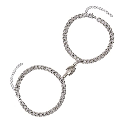KOMBIUDA 2 Stück Kreatives Armbänder aus Partner Schmuck mit Anziehender Handflächen Dekoration Verstellbare Freundschafts und Geschenkarmbänder für Valentinstag von KOMBIUDA