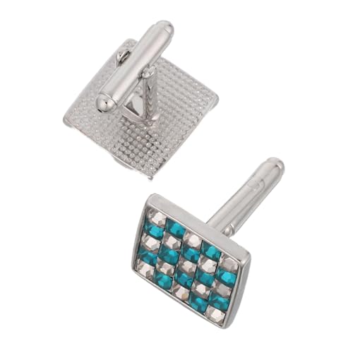 KOMBIUDA 2 Stück Manschettenknöpfe Mit Farbigem Zirkon Business Manschettenknöpfe Für Herrenhemden Anzugknöpfe Für Hemden Herren Smoking Knöpfe Für Hemden von KOMBIUDA