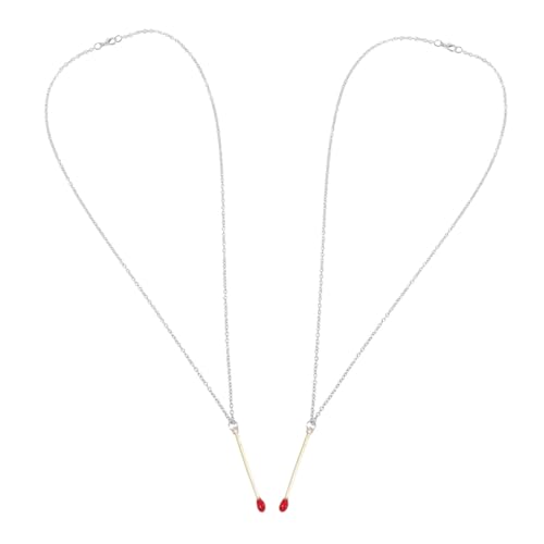 KOMBIUDA 2 Stück Matchstick Charm Halskette Verstellbare Kette Kreativer Anhänger Modischer Schmuck für Freunde Familie KOMBIUDA 2 Stück Matchstick Charm Halskette Verstellbare Kette Kreativer Anhänger Modischer Schmuck für Freunde Familie von KOMBIUDA