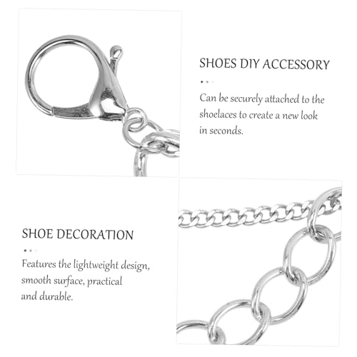 KOMBIUDA 2 Stück Metal Schuhketten Punk Style Schuh Charms Dekorative Schuhketten aus Robustem Metall für Sneaker Clogs und Alltag Modische Schuhanhänger für Damen und Mädchen von KOMBIUDA