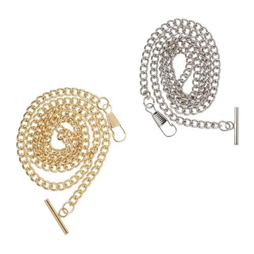 KOMBIUDA 2 Stück Metal Taschenuhrkette Teiliges Bar Cowboy Stil Dekorative Jeans Gürtelkette mit Haken für Herren Damen Vintage Metall Kette für Taschenuhren Vielseitig für Formelle und von KOMBIUDA