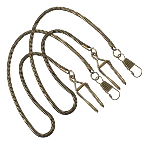 KOMBIUDA 2 Stück Metall Taschenuhrketten für Herren Robuste Klassische Uhranhänger mit Schlange Design Vielseitig Einsetzbar als Jeans Gürtelkette und Weste Kette Einfach zu Befestigen und von KOMBIUDA