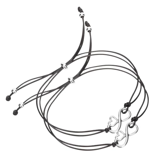 KOMBIUDA 2 Stück Mutter Tochter Armband Edelstahl Verstellbar Herz Charm Freundschaftsarmband für Damen Mädchen Muttertag Geburtstagsgeschenk von KOMBIUDA