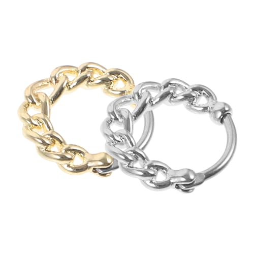 KOMBIUDA 2 Stück Nasenringe für Damen Clip Nasenringe Piercing Elegantes Nasenschmuck Design Metallmaterial mit Filigranem Muster für Verschiedene Anlässe Persönliche Styles von KOMBIUDA