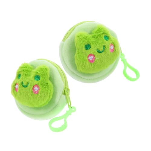 KOMBIUDA 2 Stück Plüsch Kopfhörer Tasche Kawaii Mini Münzbeutel mit Schlüsselanhänger Tragbare Kleine Geldbörse für Frauen und Niedliche Cartoon Ohrhörer Aufbewahrungstasche Leicht und von KOMBIUDA