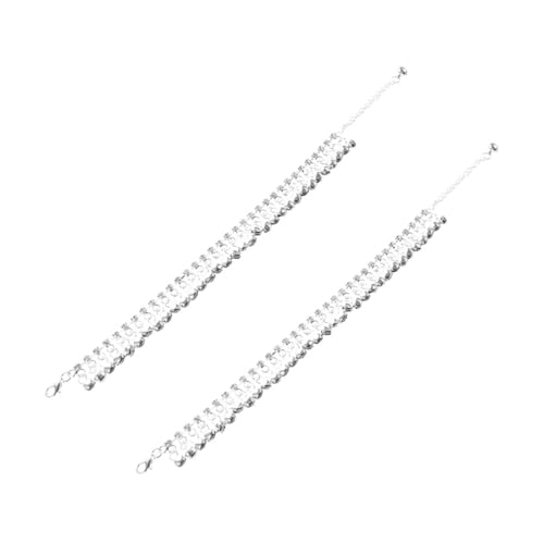 KOMBIUDA 2 Stück Retro Ethno Fußkettchen für Frauen mit Glocken und Quasten Zinklegierung Strand Schmuck Festival Charm Stilvoller Tribal Boho Look von KOMBIUDA