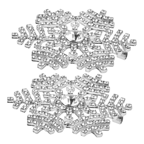 KOMBIUDA 2 Stück Rhinestone Schneeflocke Brosche Modisch Eleganter Anstecker Langlebiger Legierung für Pullover Schals Hüte Damen Schmuck Accessoire von KOMBIUDA