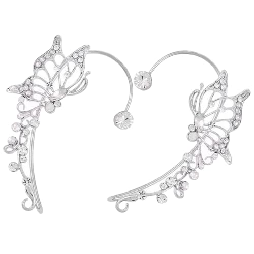 KOMBIUDA 2 Stück Schmetterling Ohrclips Damen Ohrschmuck Piercingfrei Elegant Legierte Manschettenohrringe Modisch Leicht Tragbar für Festliche Anlässe und Alltag KOMBIUDA 2 Stück Schmetterling Ohrclips Damen Ohrschmuck Piercingfrei Elegant Legierte Manschettenohrringe Modisch Leicht Tragbar für Festliche Anlässe und Alltag von KOMBIUDA
