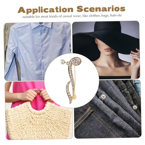 KOMBIUDA 2 Stück Schöne Broschen Musiknote mit Strasssteinen Modische Anstecknadeln für Damen und Herren Vielseitige Metall lapel Pins für Anzüge Hemden Abendkleider Stilvolle Geschenkidee von KOMBIUDA