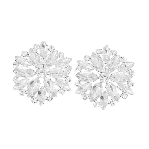KOMBIUDA 2 Stück Strass Schuhclips Abnehmbare Glitzer Schnallen Dekoration für Hochzeit Schuhe Damen Sneaker Zubehör Langlebig Einfach Anzubringen von KOMBIUDA