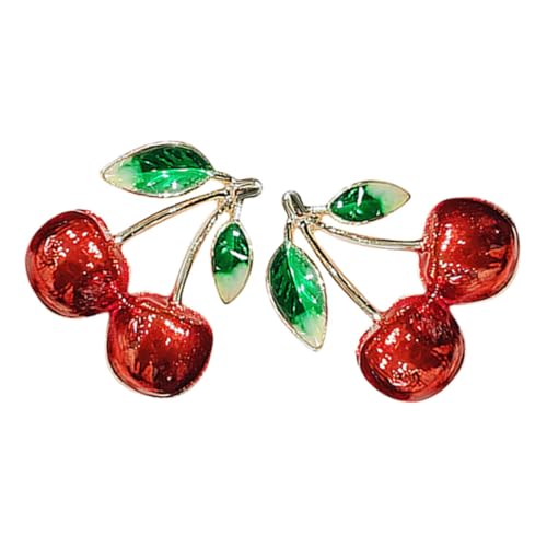 KOMBIUDA 2 Stück Süße Kirschbroschen Damen Anstecknadeln aus Langlebiger Legierung Modische Kawaii Schmuckaccessoires Vielseitig Kombinierbar als für Frauen von KOMBIUDA