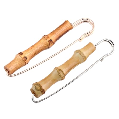 KOMBIUDA 2 Stück Teiliges Bambus design Anstecknadeln Retro Brosche Damen Herren Kreative Lapel Pins Leicht Elegant Komfortabel Zufällige Farbe Zufällige Farbe von KOMBIUDA