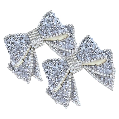 KOMBIUDA 2 Stück Teiliges Bowknot Schuhschmuck mit Strasssteinen Funkelnde Damen Schuh Charms für Pumps Sandalen Turnschuhe Vielseitige Schuh dekoration für Hochzeit Geburtstag von KOMBIUDA