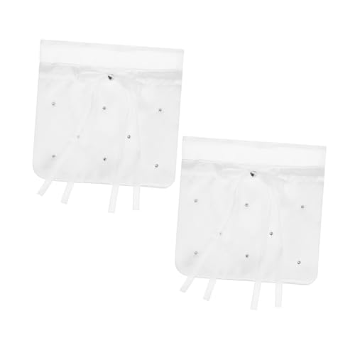 KOMBIUDA 2 Stück Teiliges Brauttaschen Kordelzug Handtaschen aus Stoff für Damen Elegante Weiche und Langlebige Hochzeits umhängetaschen Passend zu Verschiedenen Brautkleid stilen von KOMBIUDA