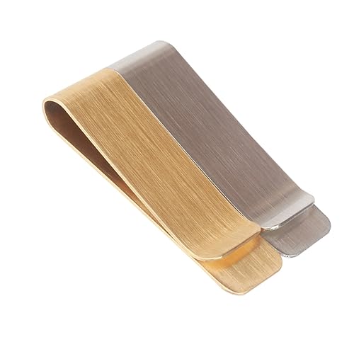 KOMBIUDA 2 Stück Teiliges Geldklammer und Messing Praktischer Geldschein und Kartenhalter für Unterwegs für Geldscheine und Kreditkarten Werkzeug von KOMBIUDA