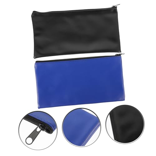 KOMBIUDA 2 Stück Teiliges Kleine Geldbeutel mit Reißverschluss Kompakte und Leichte Aufbewahrungstasche für Bargeld und Kosmetik Robuste Tragbare Organizer für Reisen und Alltag in Schwarz von KOMBIUDA