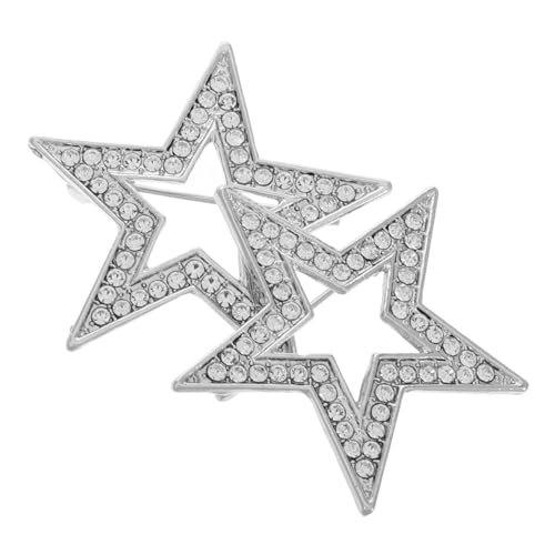 KOMBIUDA 2 Stück Teiliges Pentacle Broschen aus Legierung Elegante Anstecknadeln für Damen Modische Schmuckbroschen für Kleidung Taschen Schals und Mäntel Einfach zu Befestigen und von KOMBIUDA