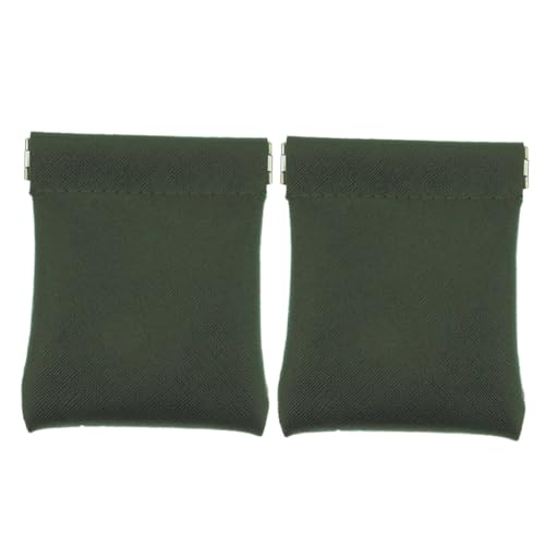 KOMBIUDA 2 Stück Teiliges Pu Kunstleder Mini münzbeutel Kleines Portemonnaie mit Robustem Material Vielseitig für Kleingeld Karten und Kleine Gegenstände Grün Langlebig und Pflegeleicht von KOMBIUDA