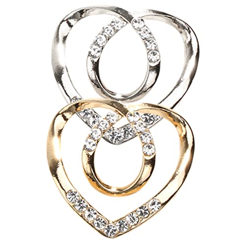 KOMBIUDA 2 Stück Teiliges Schalring Clips aus Hochwertiger Legierung Vielseitige T Shirt und Kleidungs Clips Glatte Oberfläche Schützt Damen Schalhalter in Gold und Silber für Stilvolle von KOMBIUDA