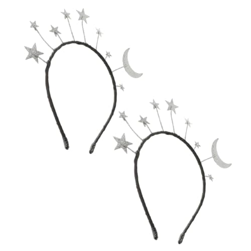 KOMBIUDA 2 Stück Teiliges Stern Haarreif Glitzerndes Party Stirnband Damen Haarschmuck Sternform für Festliche Anlässe und Alltag von KOMBIUDA