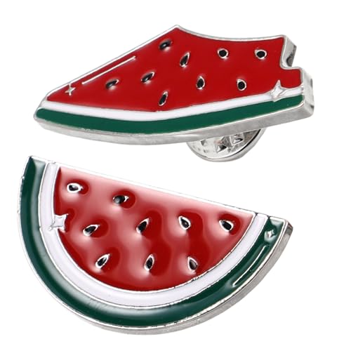 KOMBIUDA 2 Stück Teiliges Wassermelonen Broschen Leichte Emaille Anstecknadeln Langlebig und Wiederverwendbar Revers Accessoires für Partys und Festliche Anlässe Geeignet für Damen und von KOMBIUDA