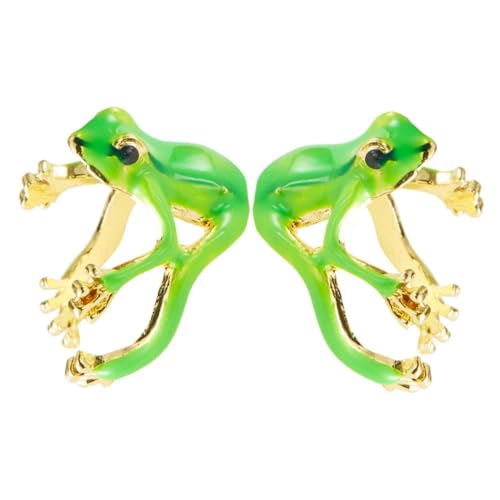 KOMBIUDA 2 Stück Verstellbarer Damenring Set Frosch Design aus Robustem Legierungs material Einfacher Stil Niedlicher Tier Schmuck Vielseitig Kombinierbar Geschenk für Frauen Mädchen von KOMBIUDA