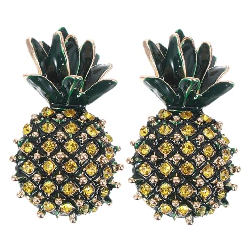 KOMBIUDA 2 Stück Vintage Ananas Brosche für Damen Retro Obst Anstecknadeln Anstecker für Kleidung Taschen und Hüte Cartoon Stil Accessoire für Einzigartigen Look von KOMBIUDA