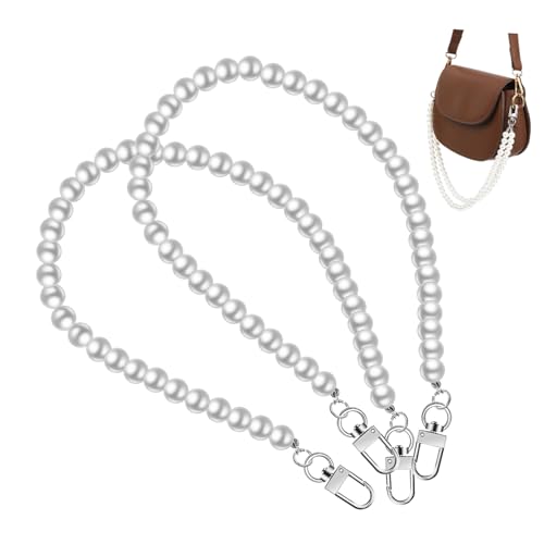 KOMBIUDA 2 Stück Vintage Hosenkette für Damen und Herren Künstliche Perlen Geometrisches Design Robuste Metallkette für Jeans und Hosen Stylische Taillenkette im Hip hop Punk stil von KOMBIUDA