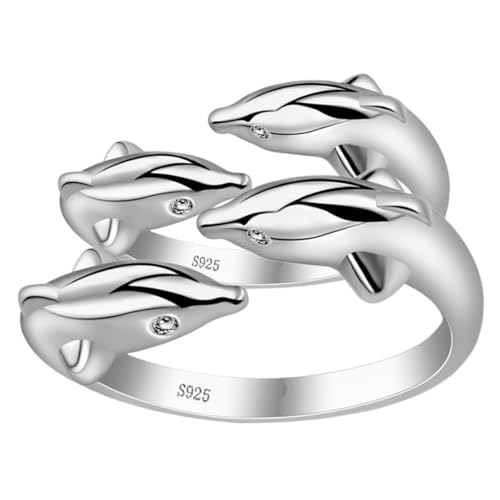 KOMBIUDA 2 Stücke Verstellbarer Doppel Delfin Ring Robustem Kupfer Offener Schmuck für Damen Modisch Komfortabel Langlebig Eleganter Fingerschmuck für Alltag und Besondere Anlässe KOMBIUDA 2 Stücke Verstellbarer Doppel Delfin Ring Robustem Kupfer Offener Schmuck für Damen Modisch Komfortabel Langlebig Eleganter Fingerschmuck für Alltag und Besondere Anlässe von KOMBIUDA