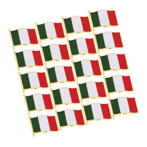 KOMBIUDA 20 Stück Teiliges Italienische Flaggenbroschen aus Metall Emailliert Anstecknadeln für Kleidung Taschen Hüte Vielseitiges Accessoire für Damen und Herren Langlebig und zu Tragen von KOMBIUDA