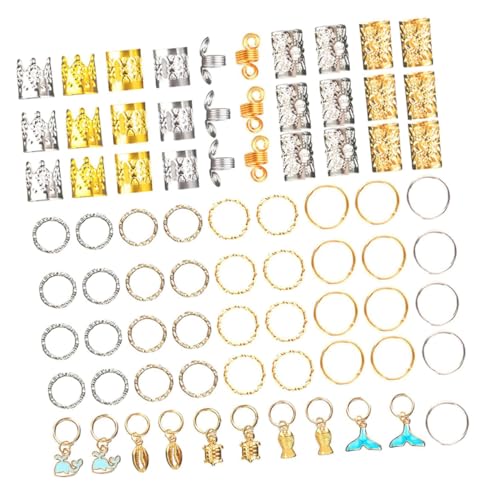 KOMBIUDA 200 Stück Teiliges Dreadlock Ringe aus Legierung Leichte Haarsträhne accessoires mit Perlenanhängern Einfach Anzubringen für Partys Fotos und Besondere Anlässe bei Frauen KOMBIUDA 200 Stück Teiliges Dreadlock Ringe aus Legierung Leichte Haarsträhne accessoires mit Perlenanhängern Einfach Anzubringen für Partys Fotos und Besondere Anlässe bei Frauen von KOMBIUDA