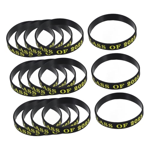 KOMBIUDA 24 Stück Silikon Armbänder für Abschlussfeiern Klasse Elastische und Bequeme Armbänder für Absolventen und Partys von KOMBIUDA