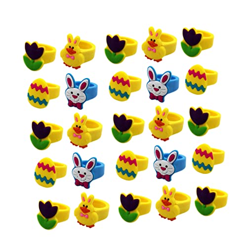 KOMBIUDA 25St Kinderringe Spielzeug Strumpffüller Mini-Hasenfigur kinder party kinderparty geschenktüten kinderspielzeug Ringschmuck für Kinder Cartoon-Ringe für Kinder Weihnachten Tierkopf von KOMBIUDA