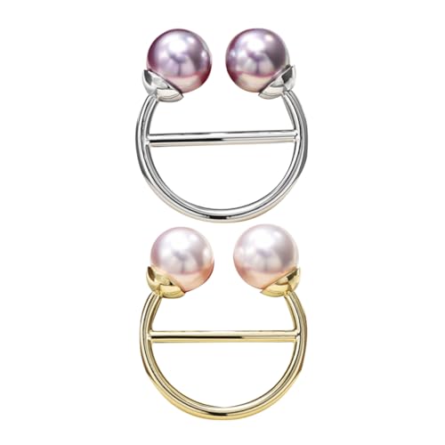 KOMBIUDA 2stücke Multifunktionale Schalhalter Schnallen Für Kleidung Elegantes Design Zur Befestigung Von Tüchern Und Shirts Gold Silbergrau KOMBIUDA 2stücke Multifunktionale Schalhalter Schnallen Für Kleidung Elegantes Design Zur Befestigung Von Tüchern Und Shirts Gold Silbergrau von KOMBIUDA