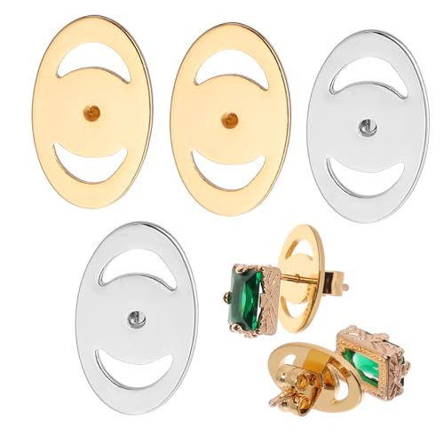 KOMBIUDA 2paare Schwere Ohrring-stützverschlüsse Ohrring-heber-verschlüsse Ohrstecker-verschlüsse Für Hängende Ohren Metallkonstruktion Sicherer Halt Vielseitige Anwendung Einfache von KOMBIUDA