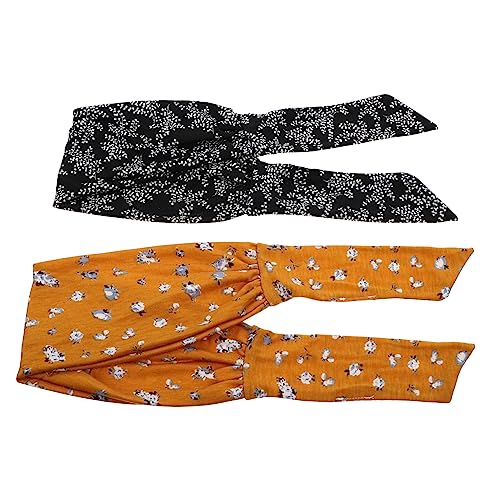 KOMBIUDA 2stücke Damen Sport Stirnband Atmungsaktiv Elastisch Haarband Für Fitness Yoga Lauf Schweißband von KOMBIUDA